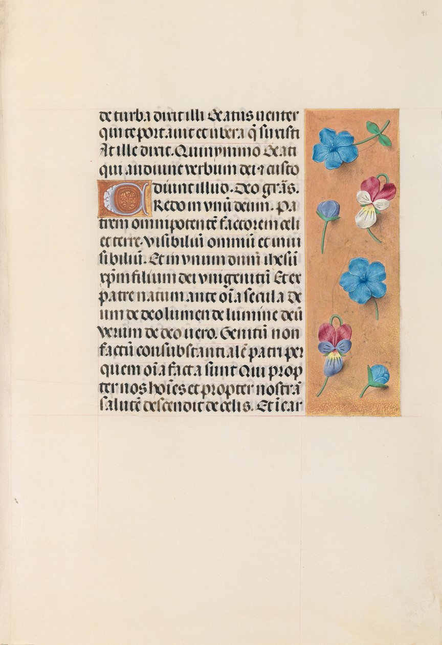 Godziny królowej Izabeli Katolickiej, królowej Hiszpanii: Fol. 91r, ok. 1500. autorstwa Master of the First Prayerbook of Maximillian