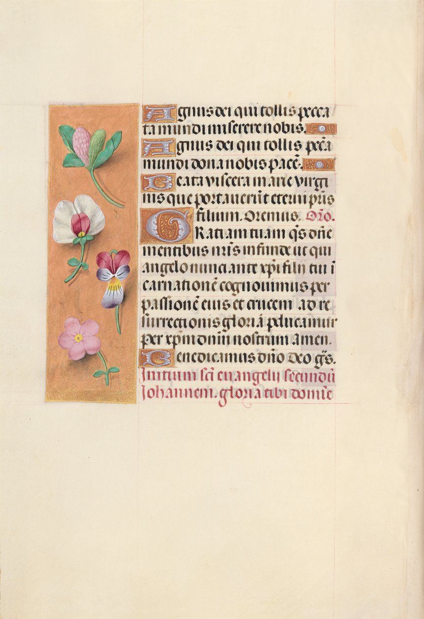 Godziny królowej Izabeli Katolickiej, królowej Hiszpanii: Fol. 92v, ok. 1500. autorstwa Master of the First Prayerbook of Maximillian