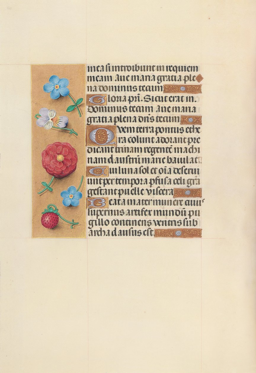 Godziny królowej Izabeli Katolickiej, królowej Hiszpanii: Fol. 99v, ok. 1500. autorstwa Master of the First Prayerbook of Maximillian