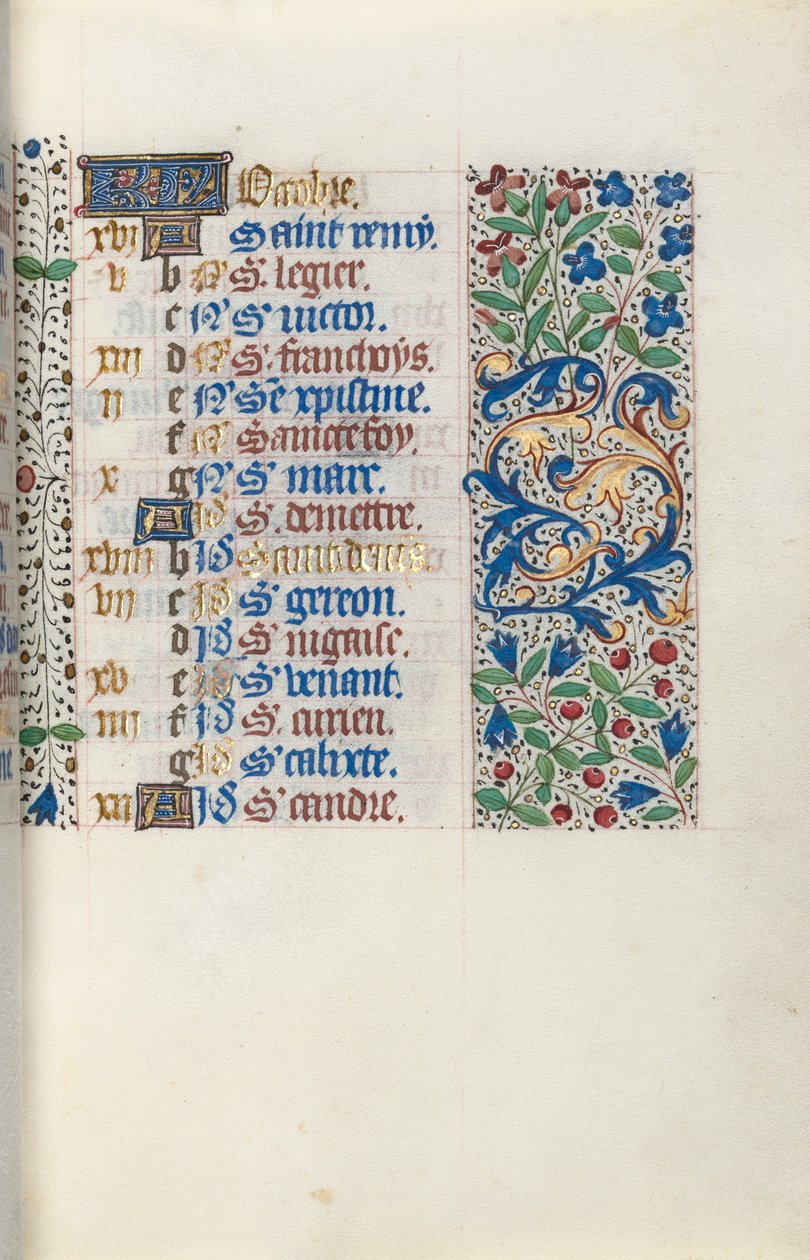 Księga godzin Korzystanie z Rouen: fol. 10r, ok. 1470. autorstwa Master of the Geneva Latini
