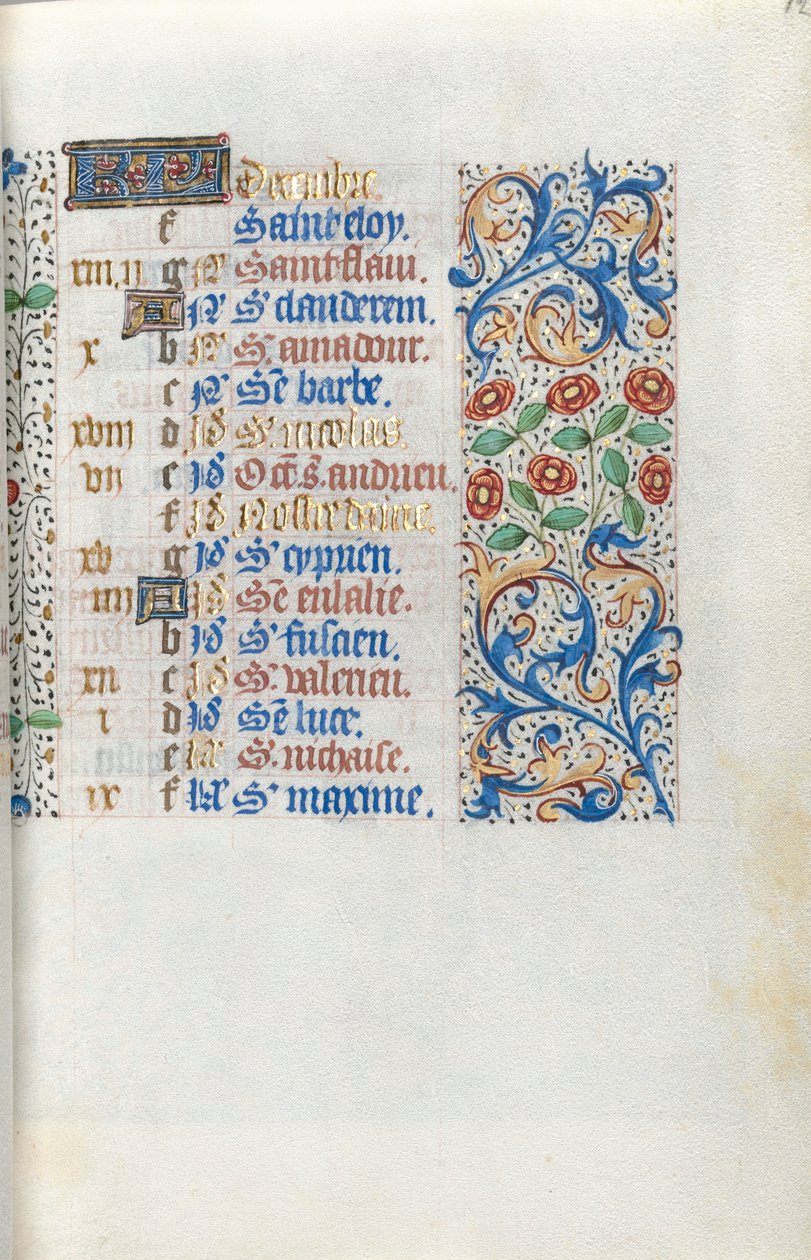 Księga godzin Korzystanie z Rouen: fol. 12r, ok. 1470. autorstwa Master of the Geneva Latini
