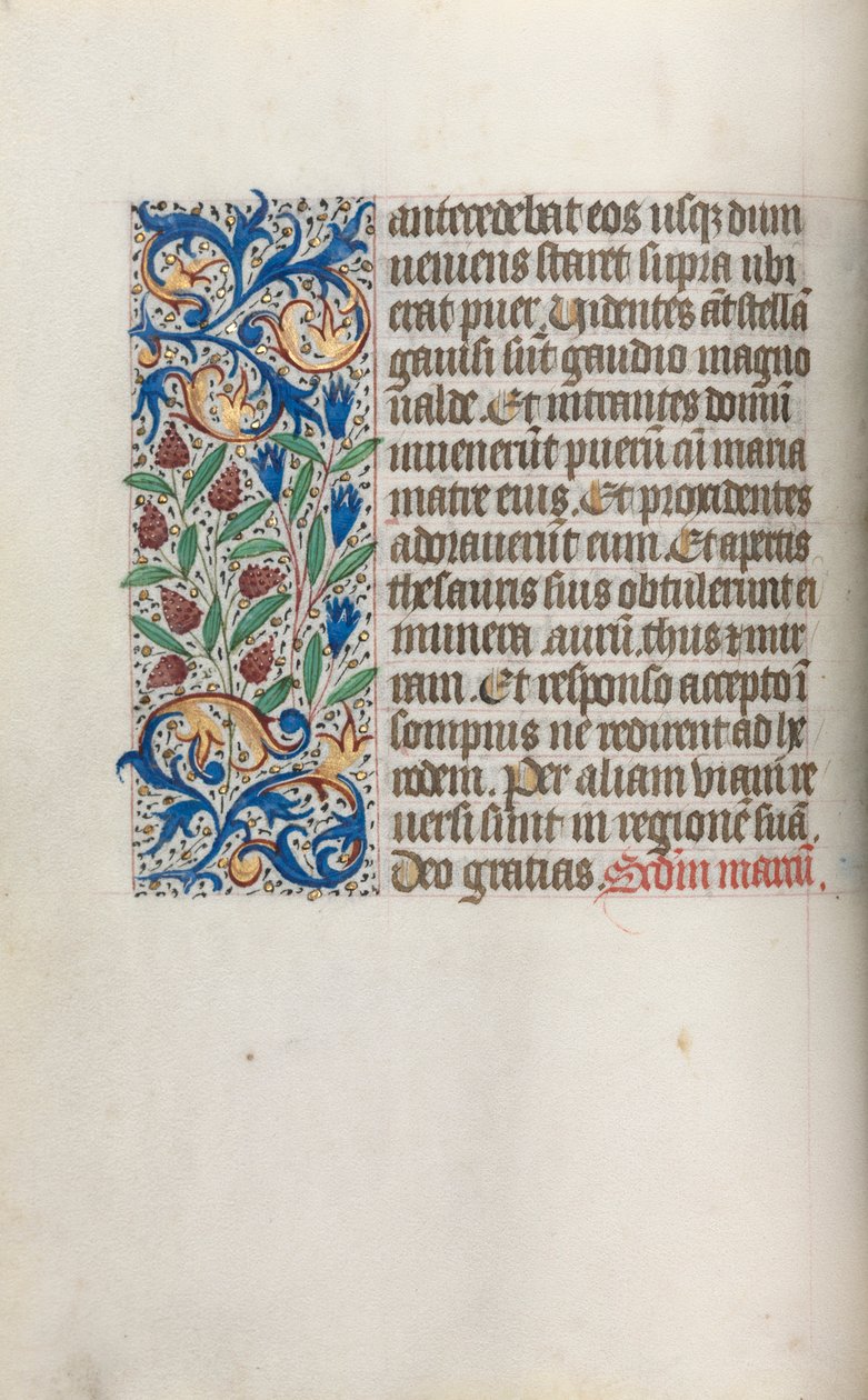 Księga godzin Korzystanie z Rouen: fol. 17v, ok. 1470. autorstwa Master of the Geneva Latini