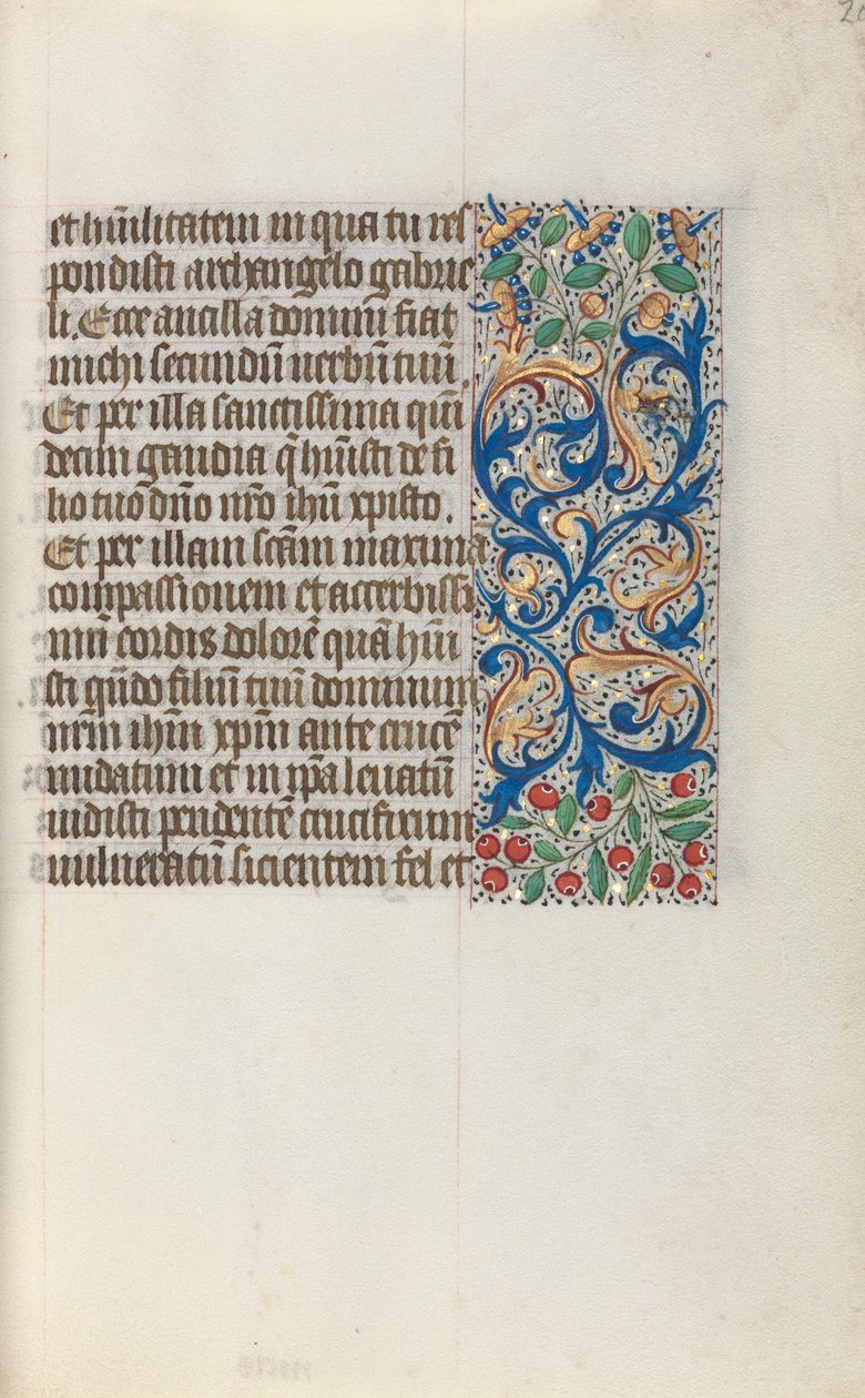 Księga godzin Korzystanie z Rouen: fol. 20r, ok. 1470. autorstwa Master of the Geneva Latini