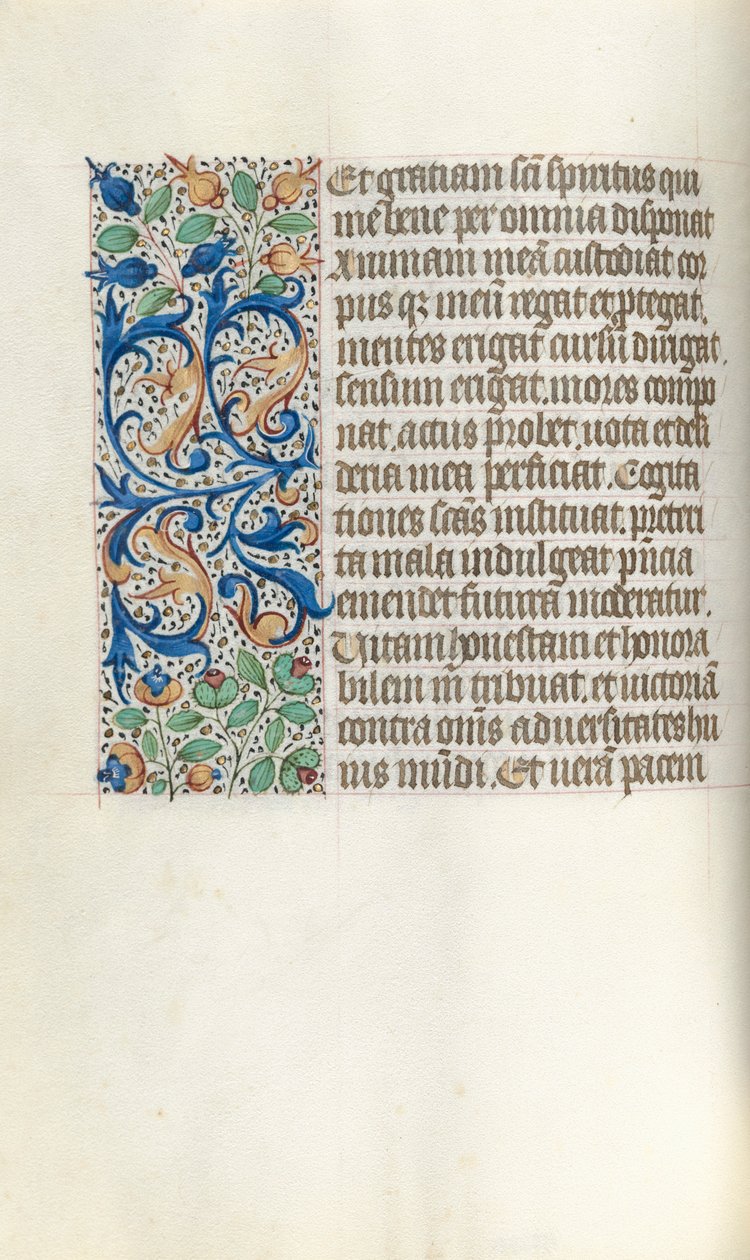 Księga godzin Korzystanie z Rouen: fol. 21v, ok. 1470. autorstwa Master of the Geneva Latini
