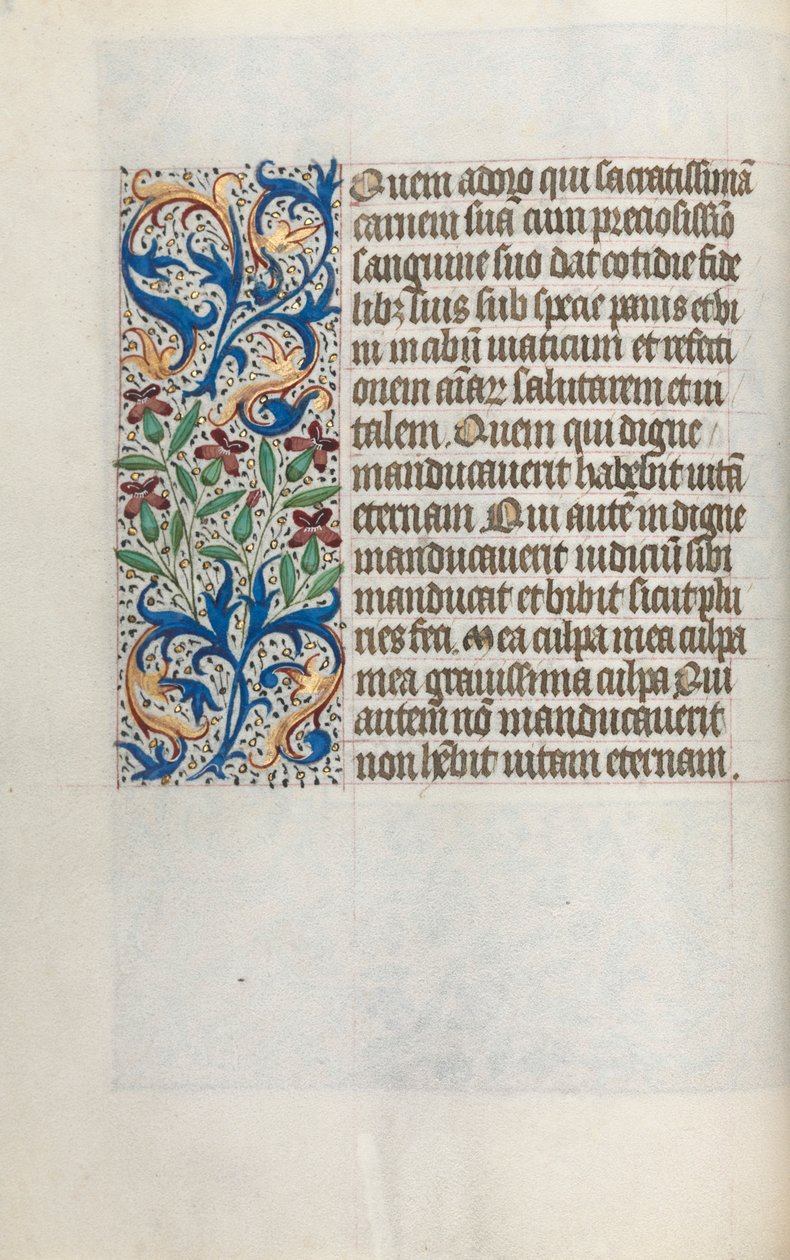 Księga godzin Korzystanie z Rouen: fol. 23v, ok. 1470. autorstwa Master of the Geneva Latini
