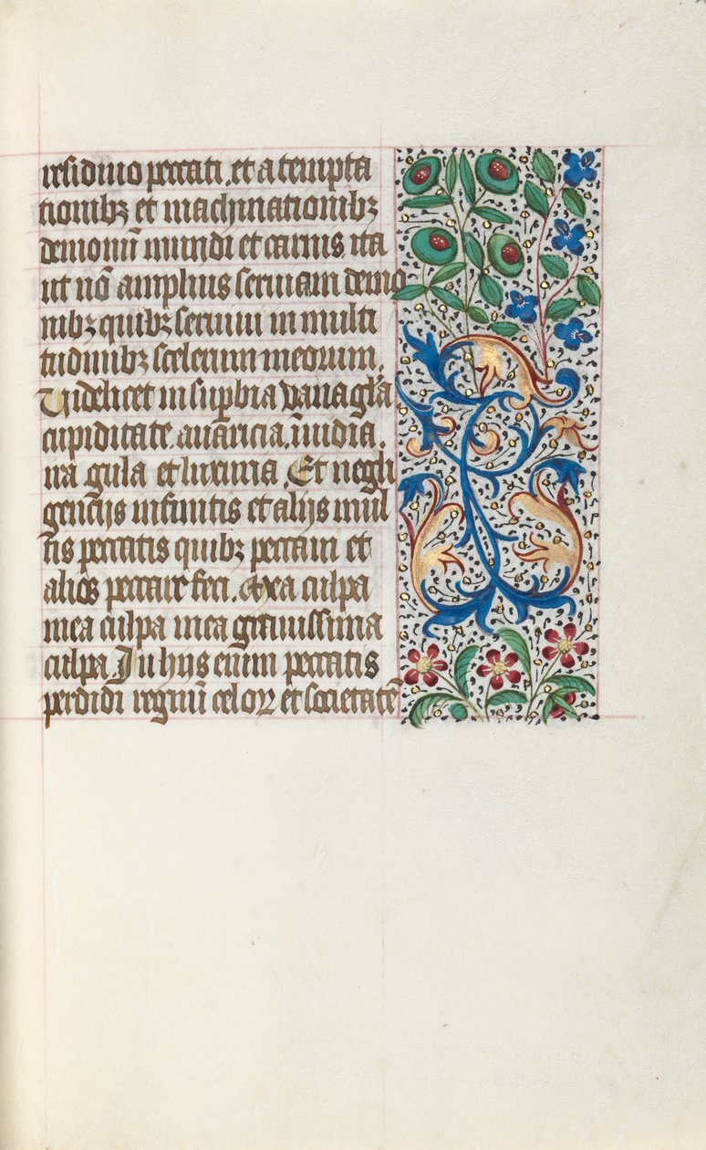 Księga godzin Korzystanie z Rouen: fol. 25r, ok. 1470. autorstwa Master of the Geneva Latini