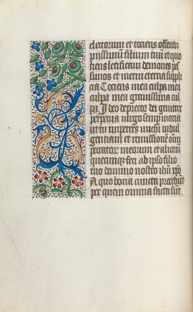 Księga godzin Korzystanie z Rouen: fol. 25v, ok. 1470. autorstwa Master of the Geneva Latini
