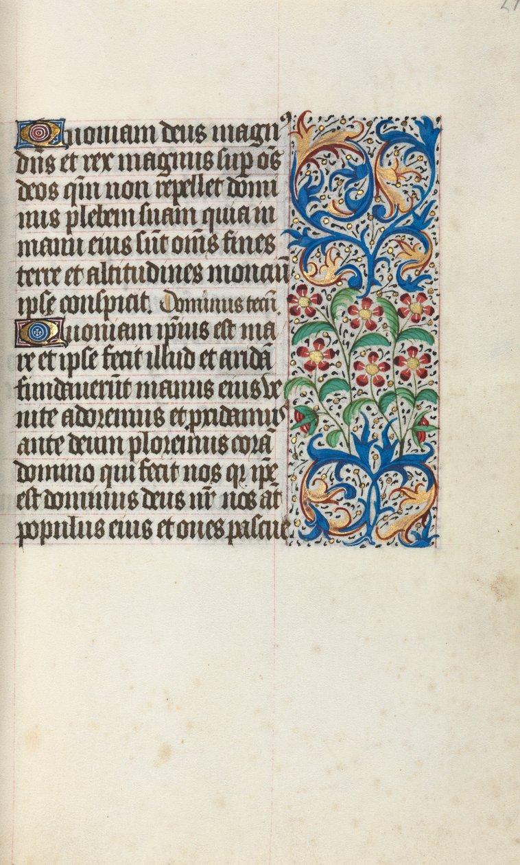 Księga godzin Korzystanie z Rouen: fol. 29r, ok. 1470. autorstwa Master of the Geneva Latini