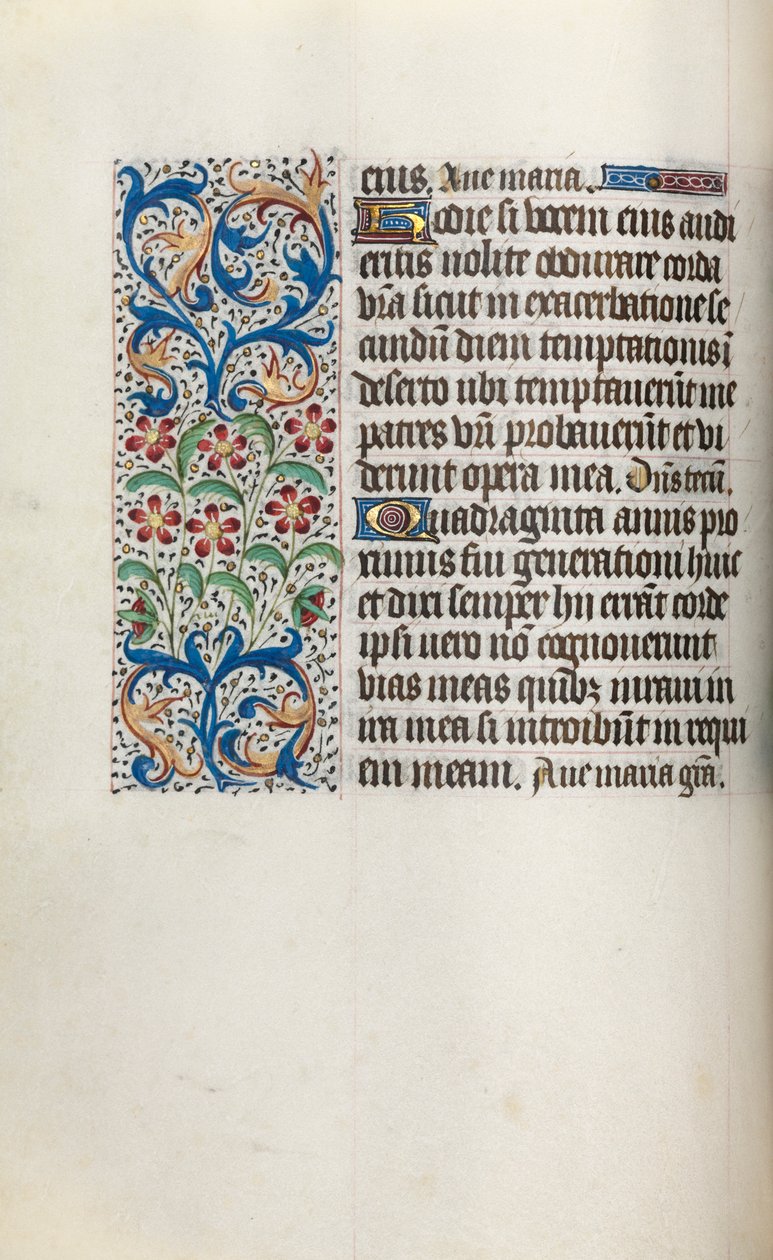 Księga godzin Korzystanie z Rouen: fol. 29v, ok. 1470. autorstwa Master of the Geneva Latini