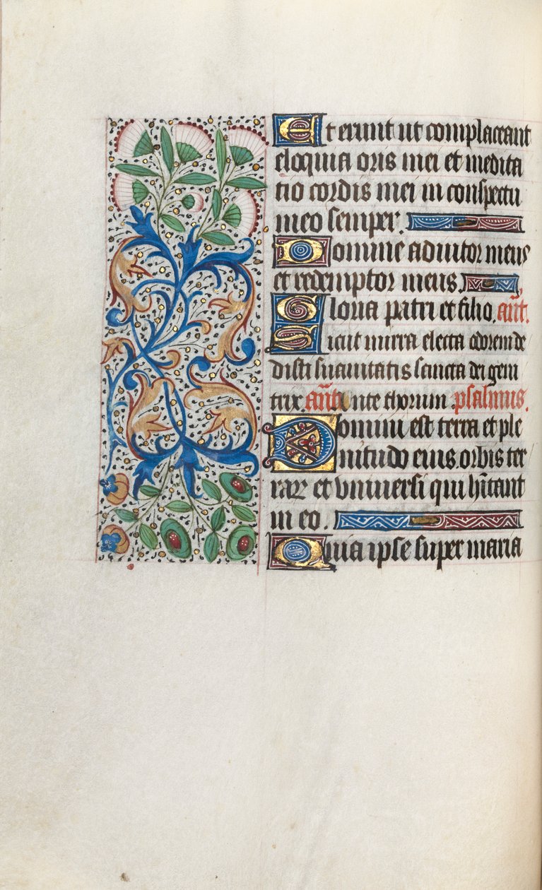 Księga godzin Korzystanie z Rouen: fol. 33v, ok. 1470. autorstwa Master of the Geneva Latini