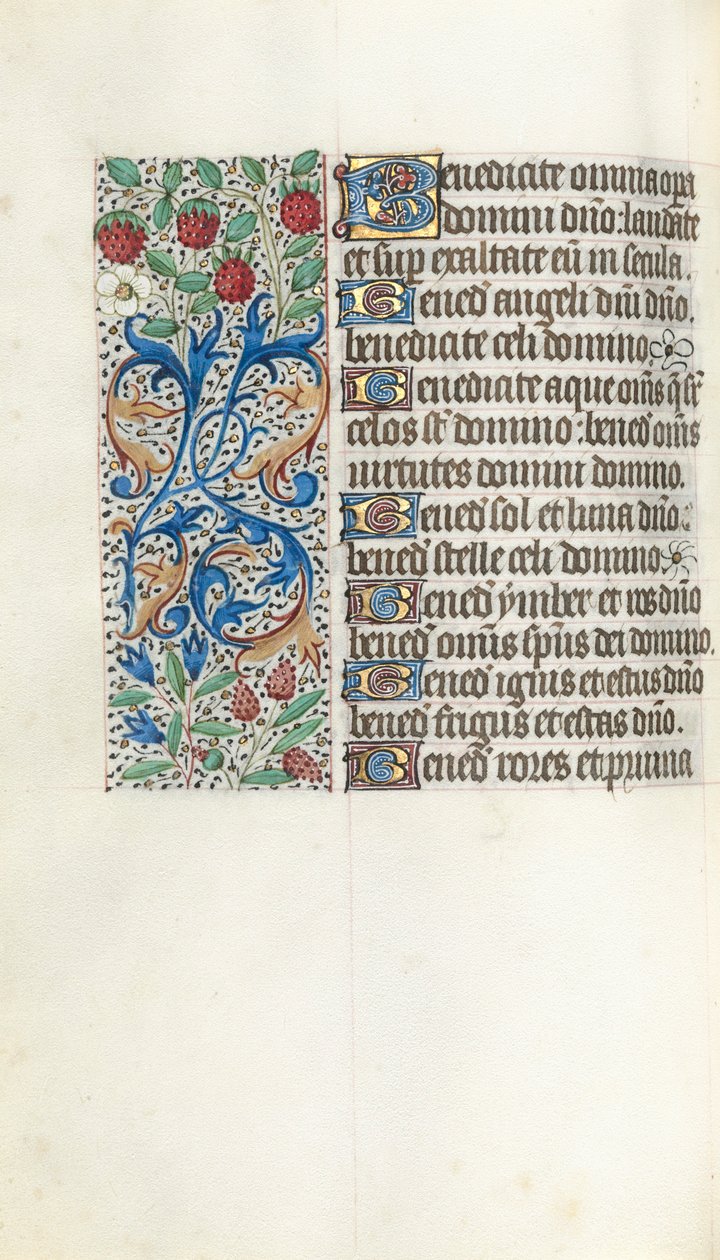 Księga godzin Korzystanie z Rouen: fol. 42v, ok. 1470. autorstwa Master of the Geneva Latini