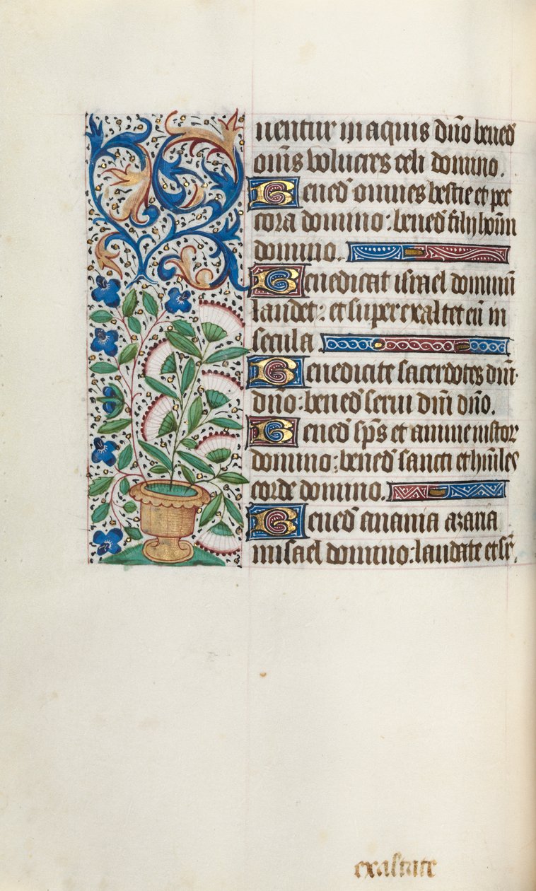 Księga godzin Korzystanie z Rouen: fol. 43v, ok. 1470. autorstwa Master of the Geneva Latini