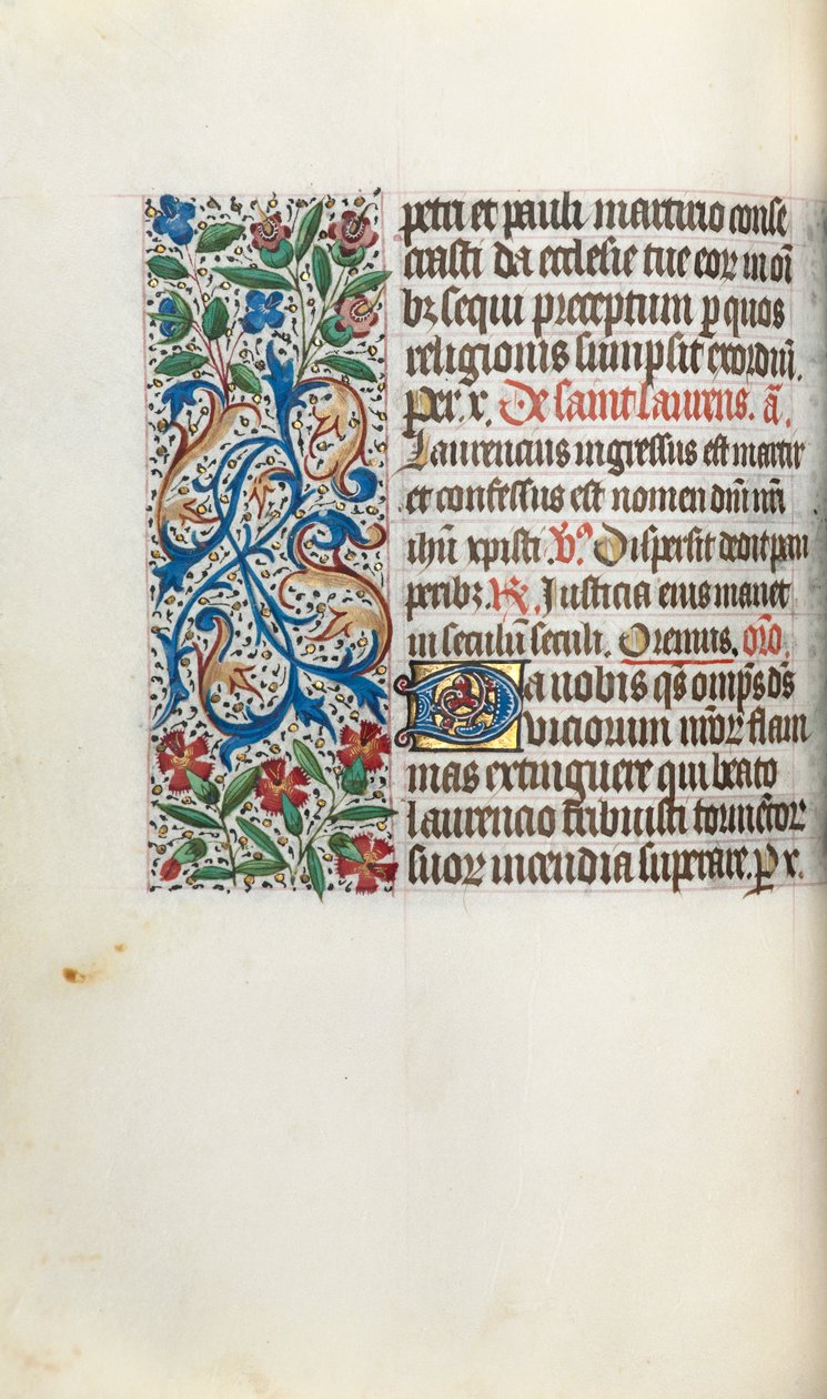 Księga godzin Korzystanie z Rouen: fol. 51v, ok. 1470. autorstwa Master of the Geneva Latini