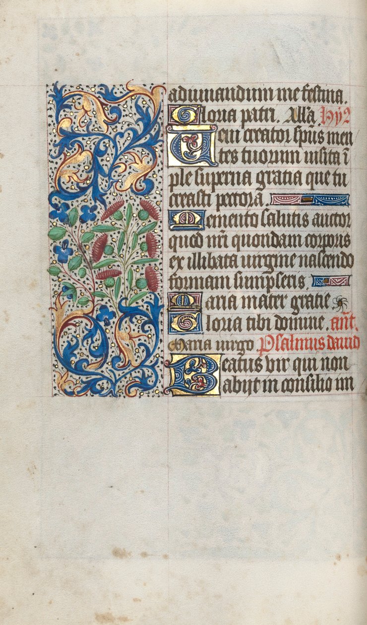 Księga godzin Korzystanie z Rouen: fol. 56v, ok. 1470. autorstwa Master of the Geneva Latini