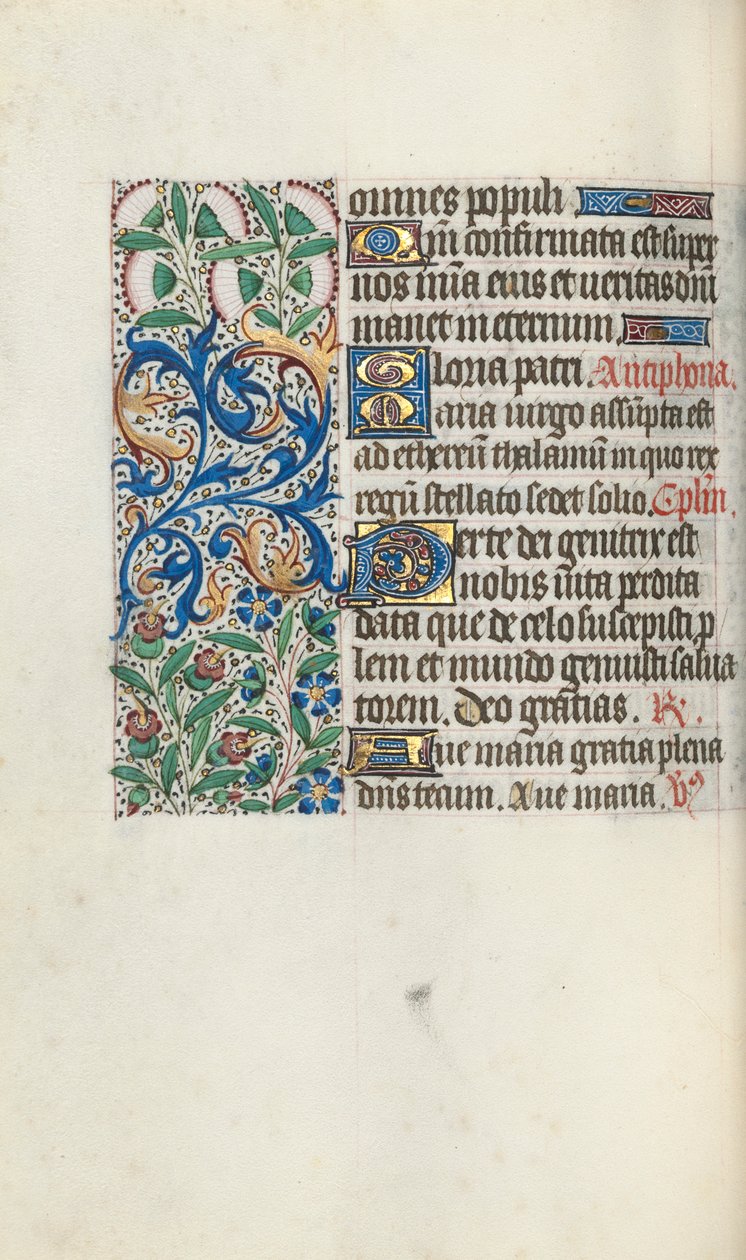 Księga godzin Korzystanie z Rouen: fol. 60v, ok. 1470. autorstwa Master of the Geneva Latini