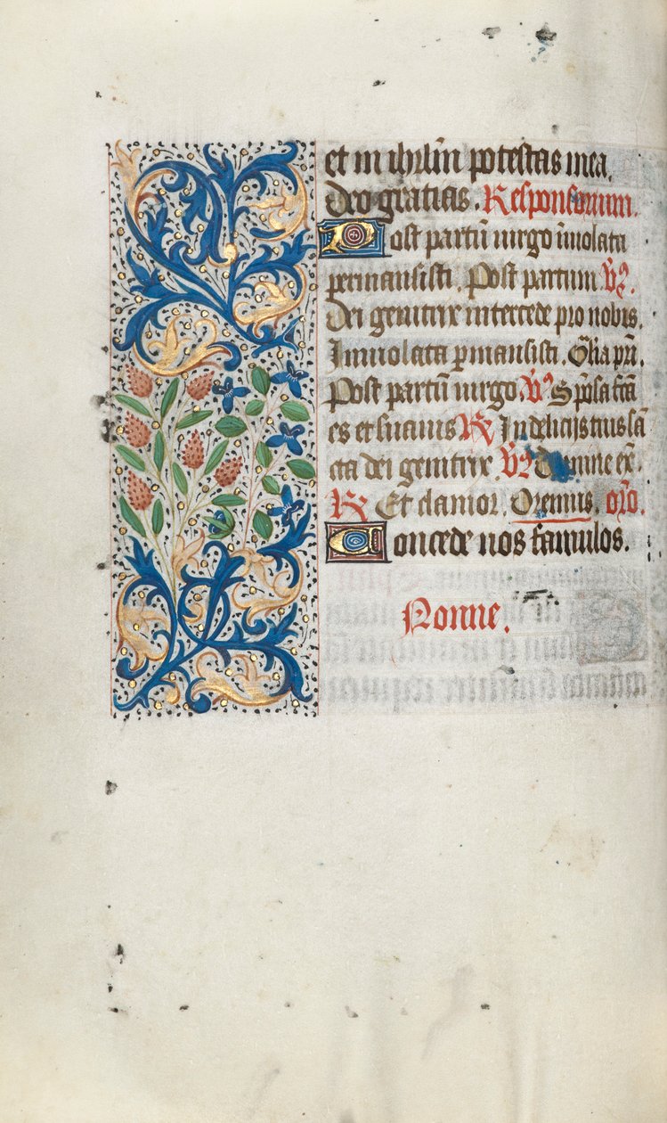 Księga godzin Korzystanie z Rouen: fol. 66v, ok. 1470. autorstwa Master of the Geneva Latini