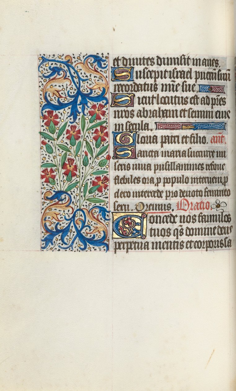 Księga godzin Korzystanie z Rouen: fol. 74v, ok. 1470. autorstwa Master of the Geneva Latini