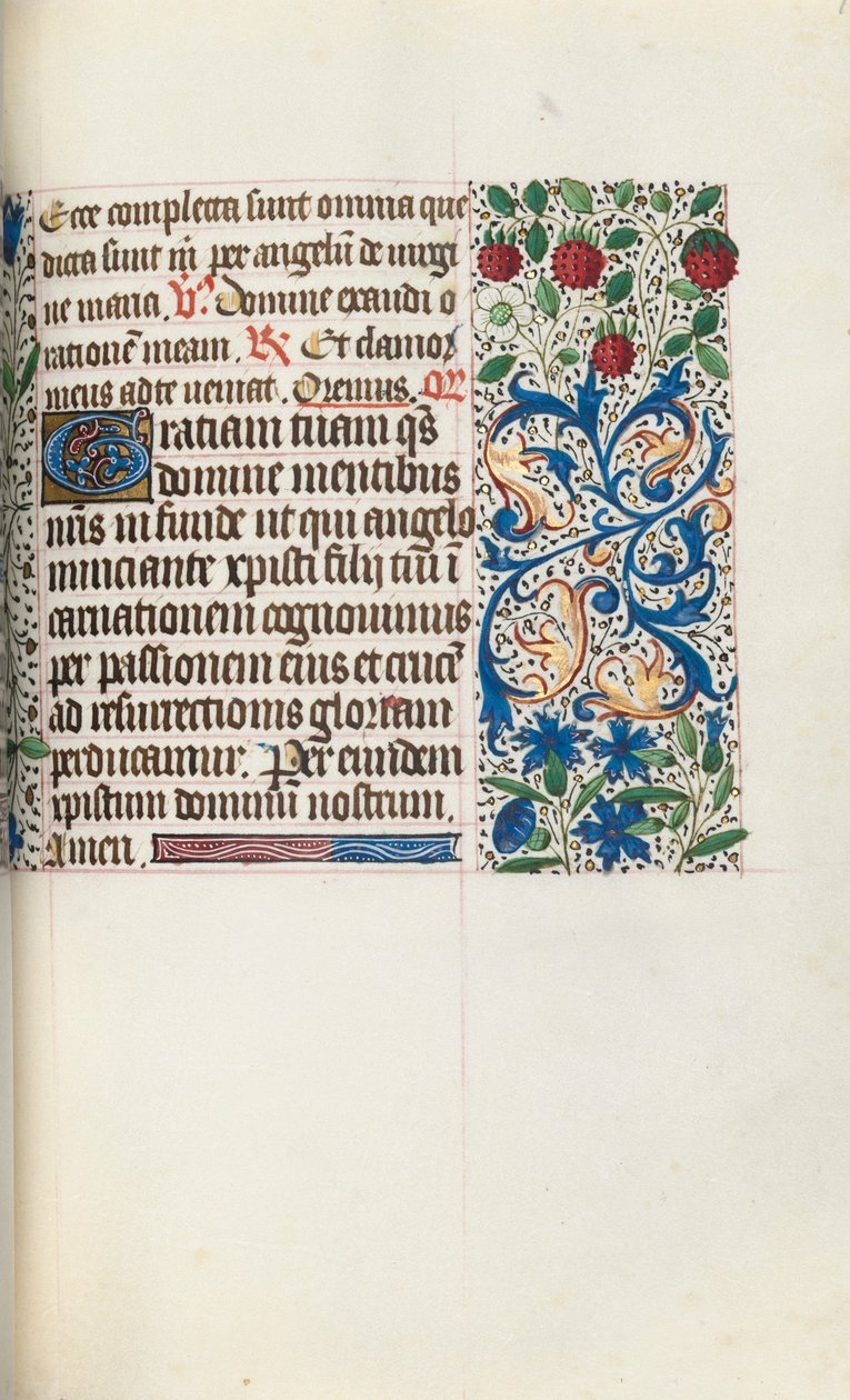 Księga godzin Korzystanie z Rouen: fol. 79r, ok. 1470. autorstwa Master of the Geneva Latini
