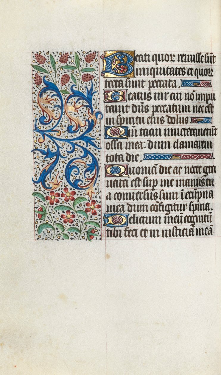 Księga godzin Korzystanie z Rouen: fol. 81v, ok. 1470. autorstwa Master of the Geneva Latini