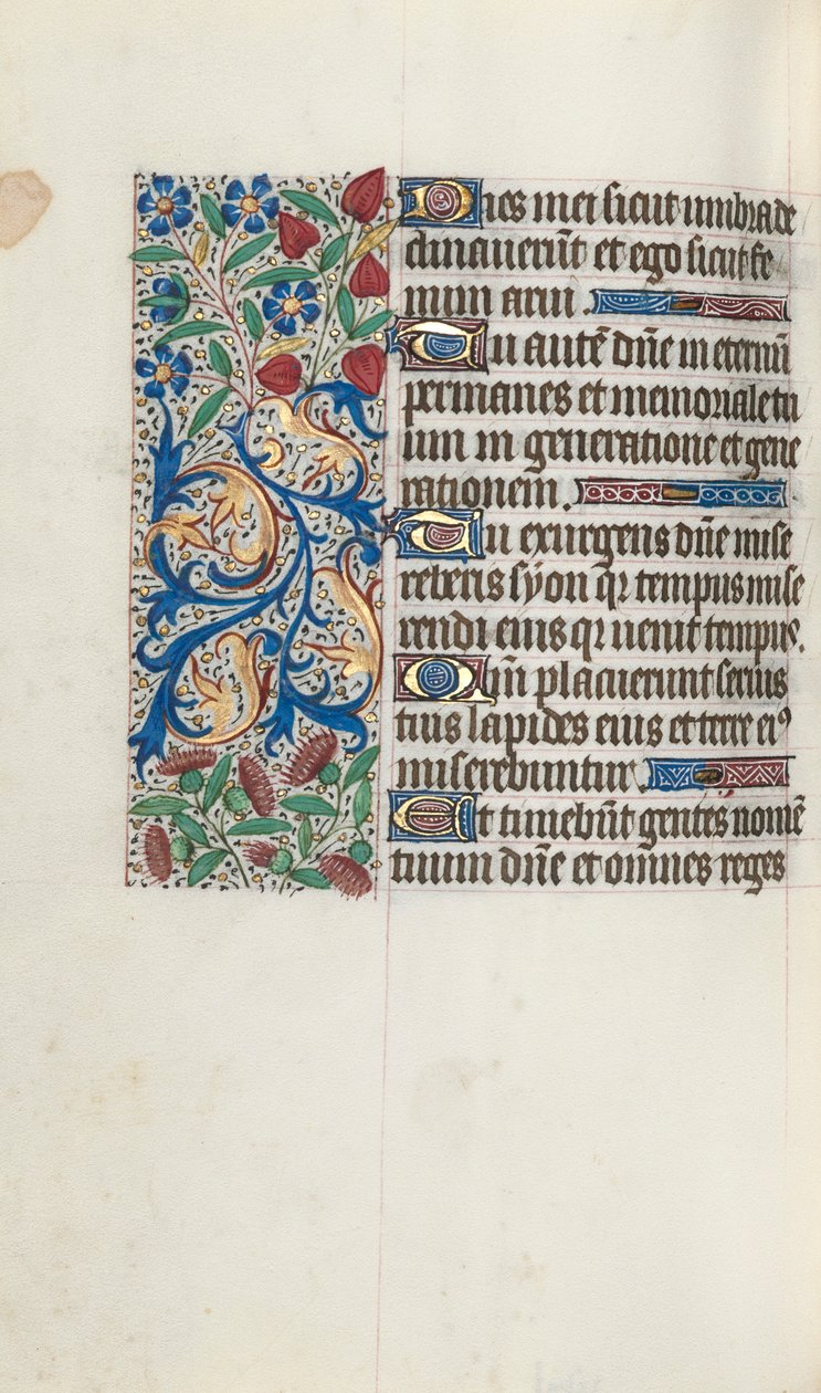 Księga godzin Korzystanie z Rouen: fol. 88v, ok. 1470. autorstwa Master of the Geneva Latini