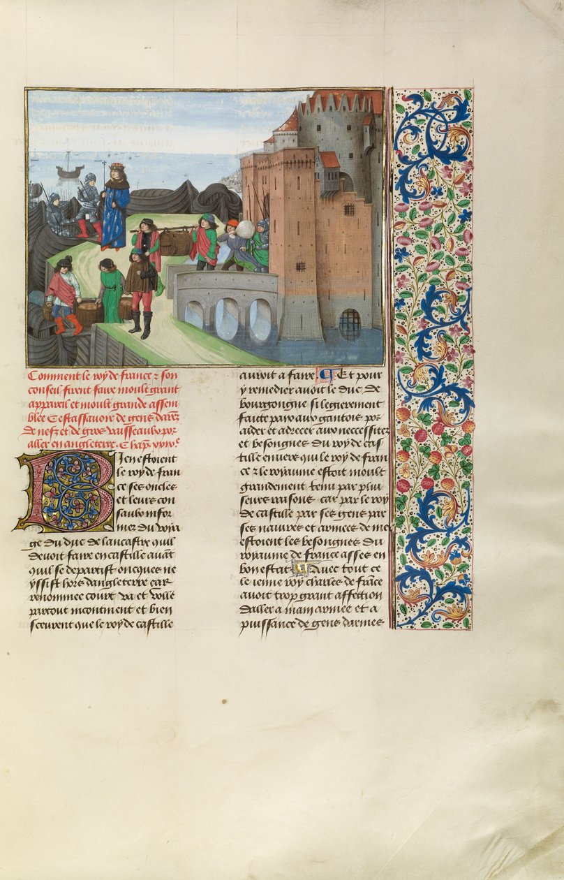 Król Francji Karol VI przygotowuje się do wojny z Anglią autorstwa Master of the Getty Froissart