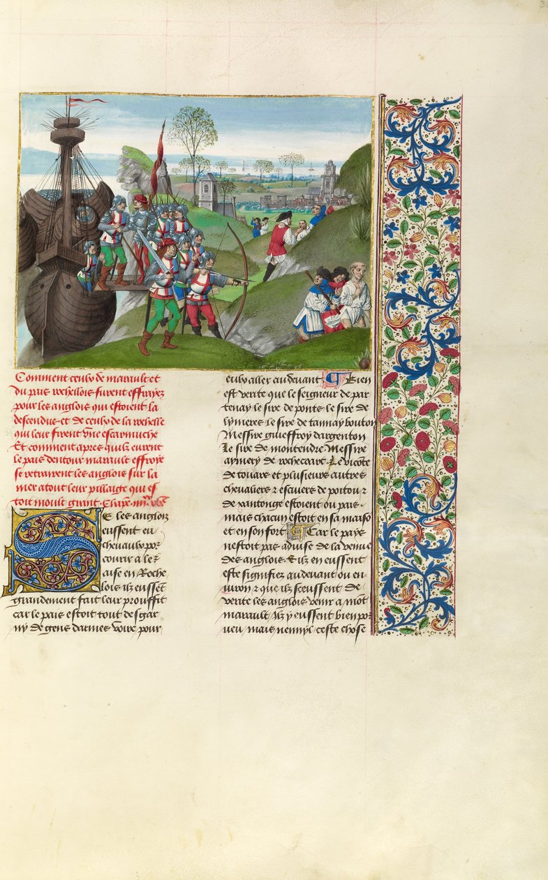 Oblężenie La Rochelle przez Anglików autorstwa Master of the Getty Froissart