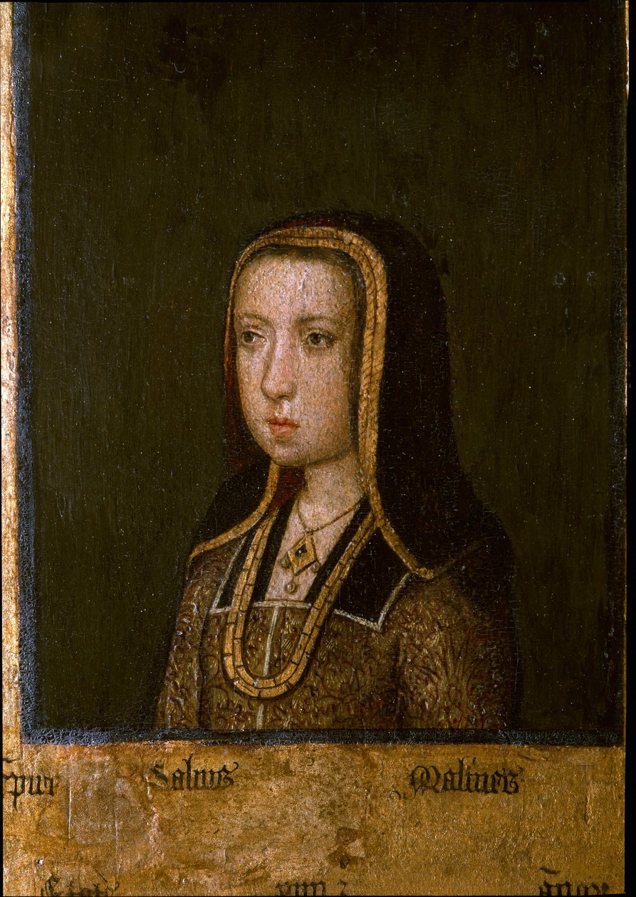 Portret Małgorzaty Austriackiej, 1494 (malarstwo na drewnie) autorstwa Master of the Guild of Saint George