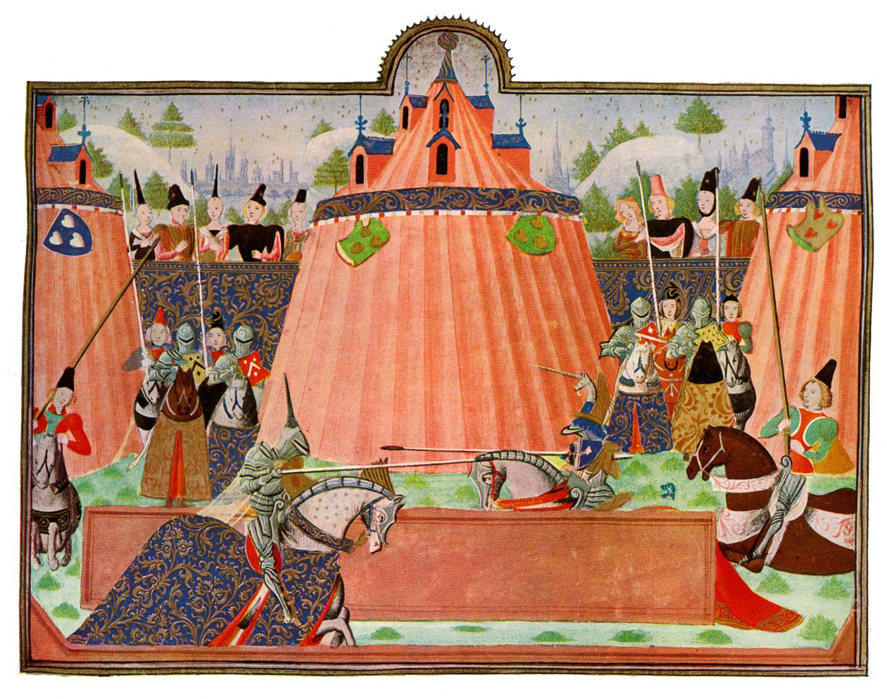 Turniej w St Inglevert, Francja, XV wiek. autorstwa Master of the Harley Froissart