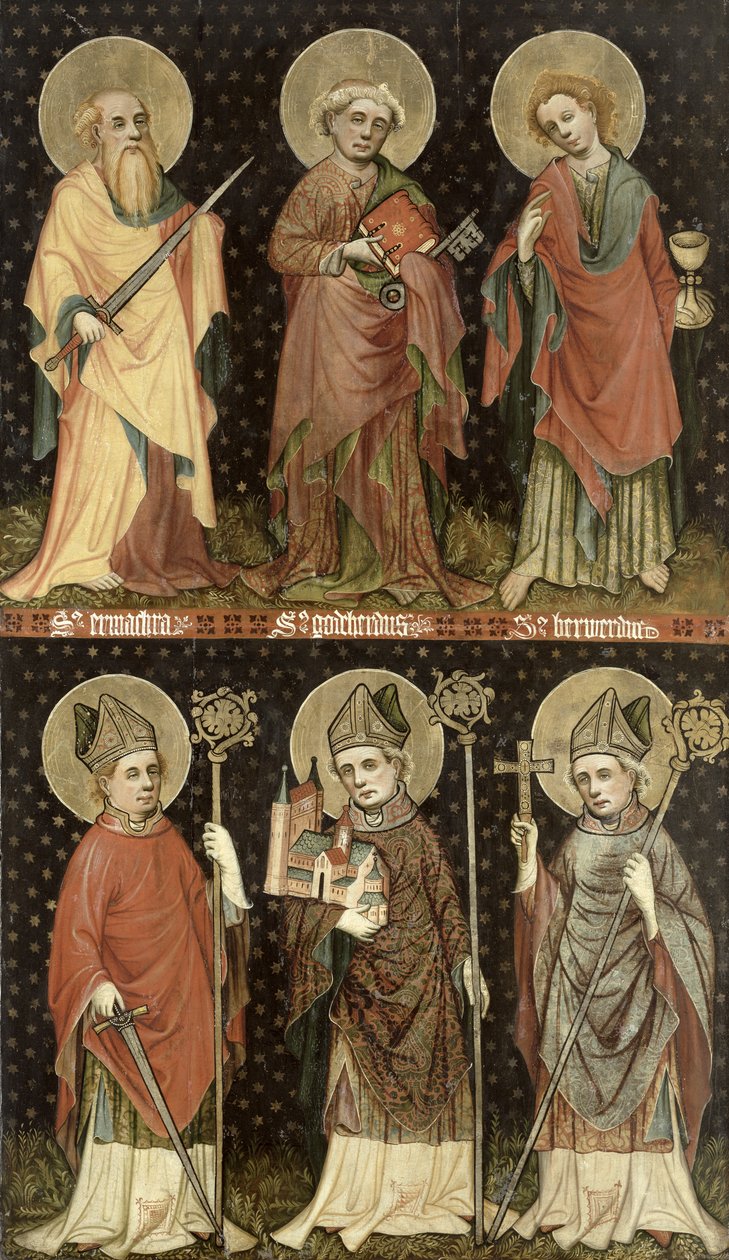 Sześciu Świętych autorstwa Master of the Holy Barefoot Altarpiece