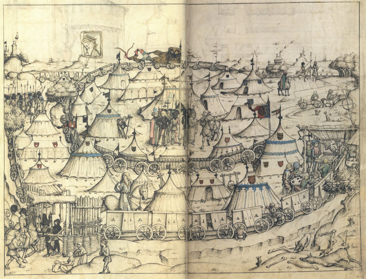 Fort wozu ze średniowiecznej księgi domowej zamku Wolfegg, ok. 1485 autorstwa Master of the Housebook of Wolfegg