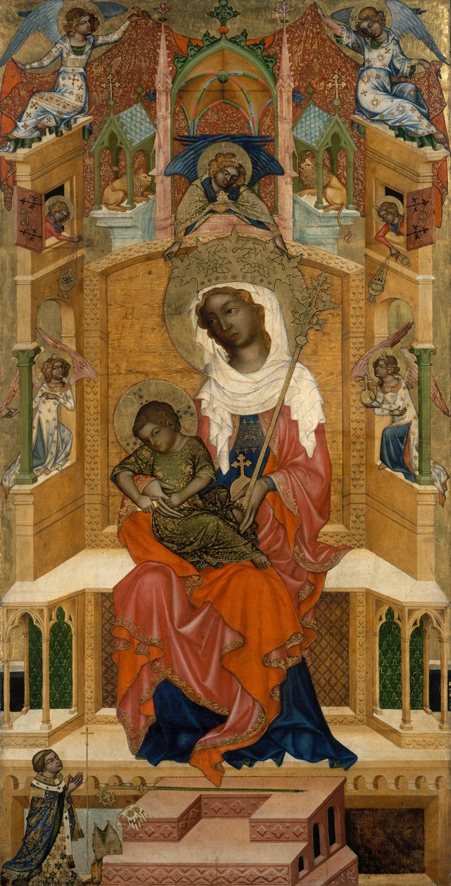 Maria intronizowana z Dzieciątkiem Glatz Madonna, ok. 1350 autorstwa Master of the Kaufmann Crucifixion
