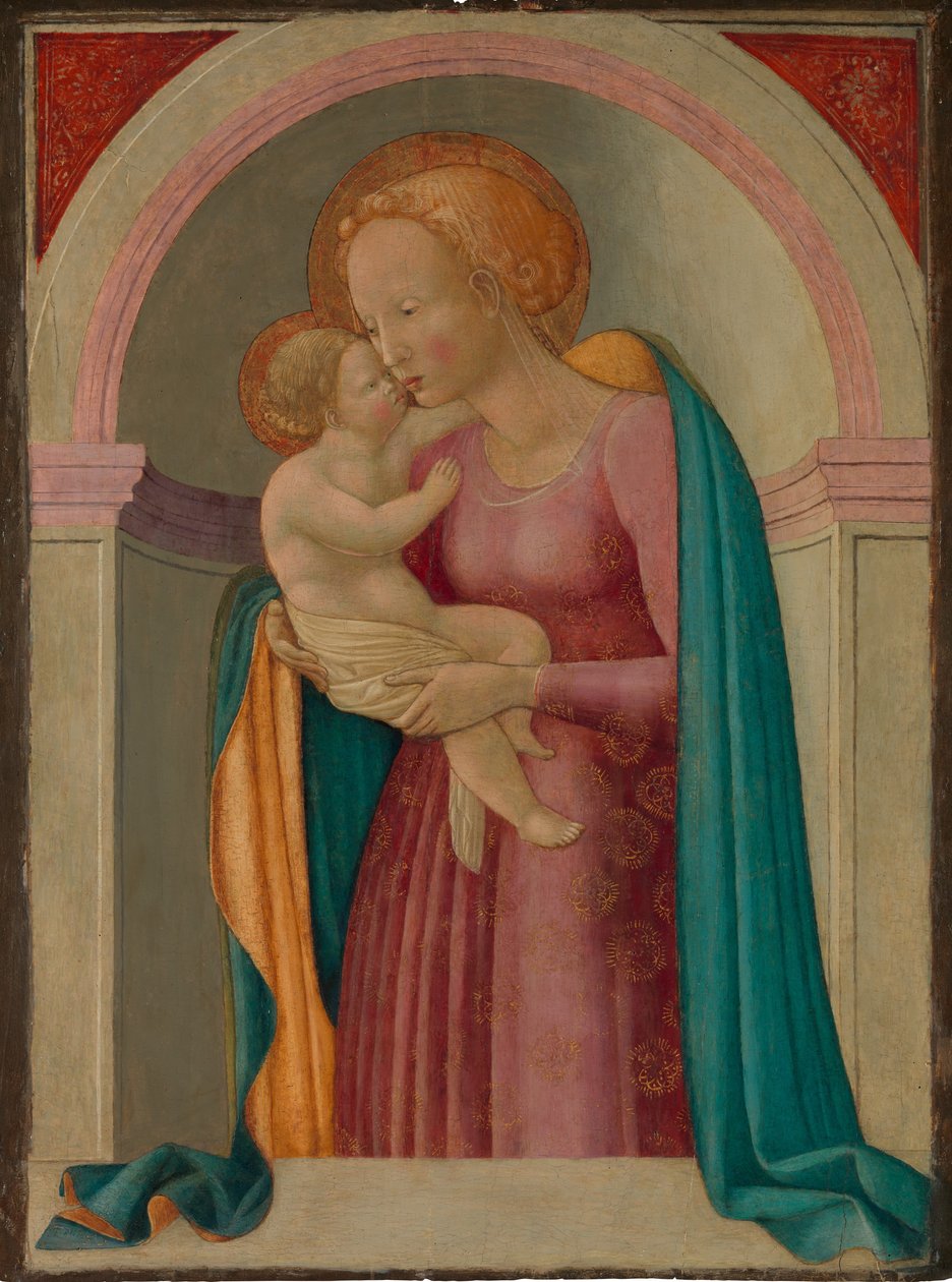 Madonna z Dzieciątkiem. autorstwa Master of the Lanckoronski Annunciation