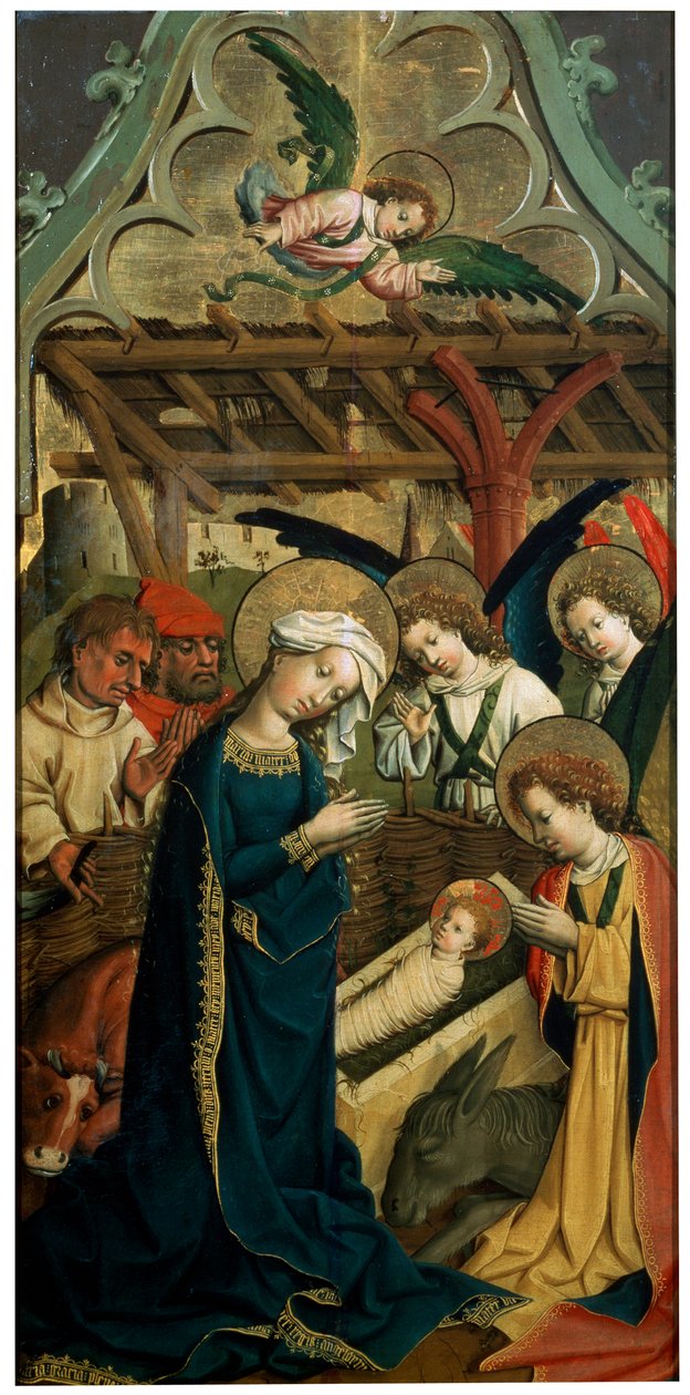 „Narodzenie Chrystusa”, c1440 autorstwa Master of the Lichtenstein Castle