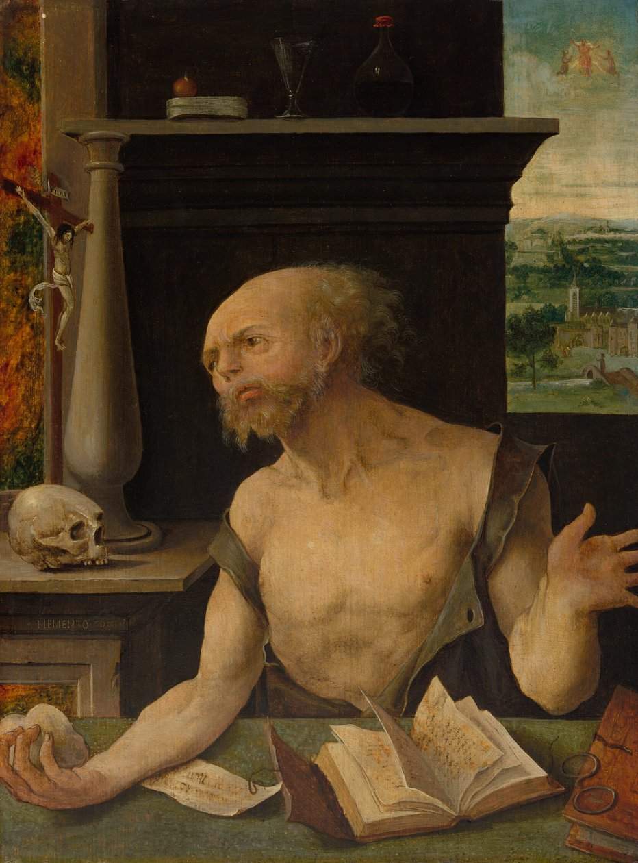 Święty Hieronim w Pokucie autorstwa Master of the Lille Adoration