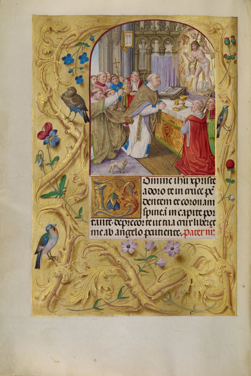 Msza świętego Grzegorza autorstwa Master of the Lübeck Bible