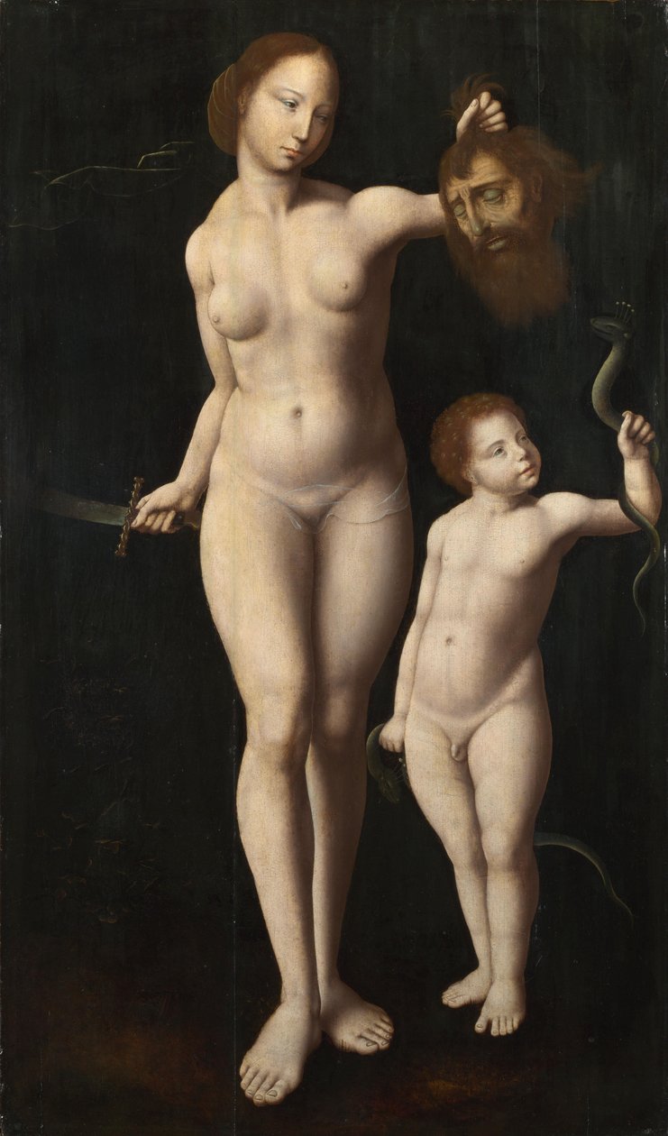 Judyta i mały Herkules, Mistrz z Mansi-Magdaleny, ok. 1525-30 (olej na dębie) autorstwa Master of the Mansi Magdalen