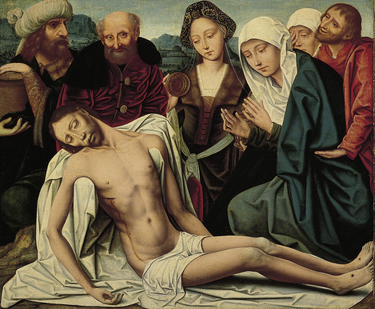 Lament nad martwym Chrystusem autorstwa Master of the Mansi Magdalen