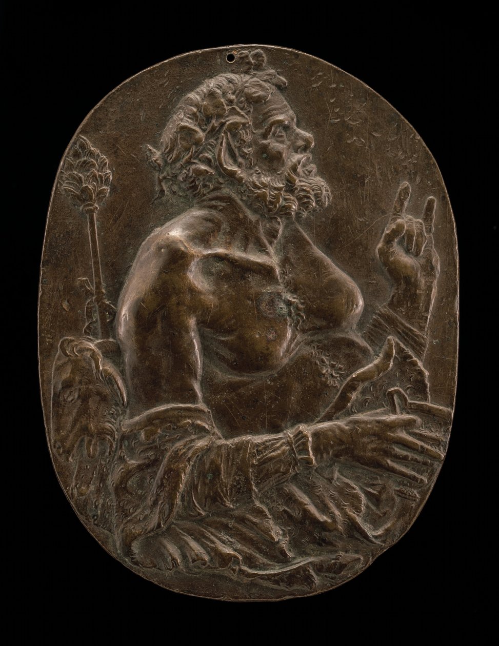 Satyr, koniec XV lub początek XVI wieku. autorstwa Master of the Martelli Mirror