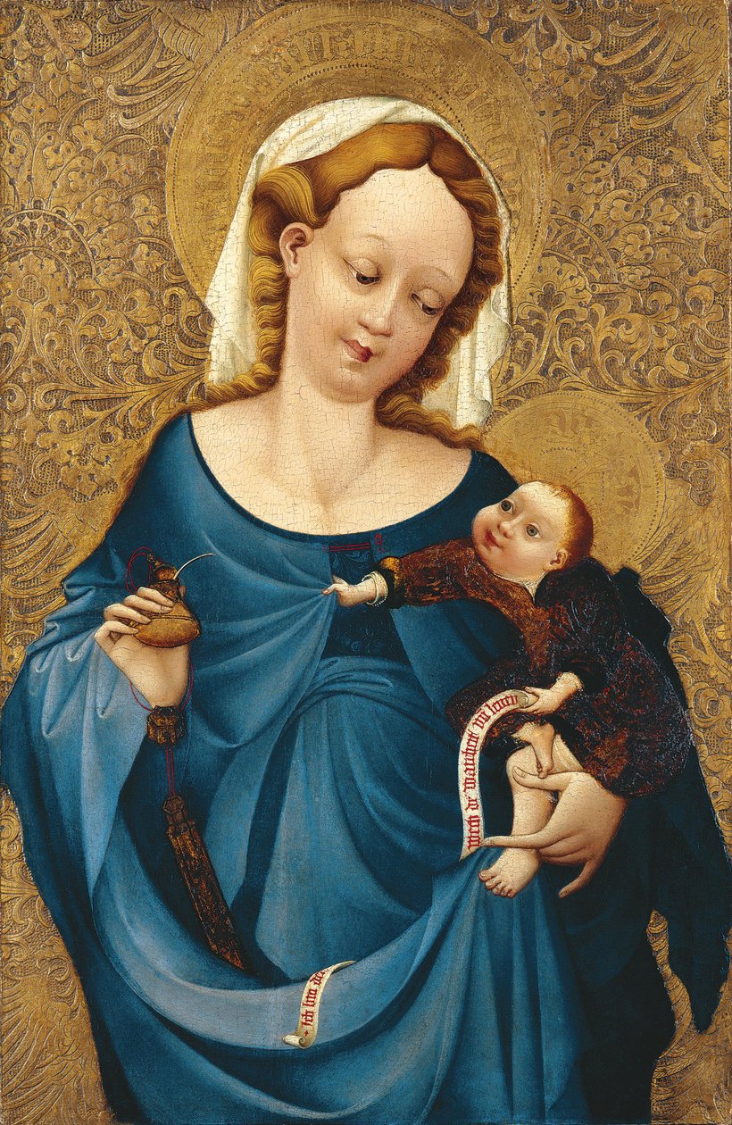 Madonna z kałamarzem, ok. 1430 autorstwa Master of the Middle Rhine