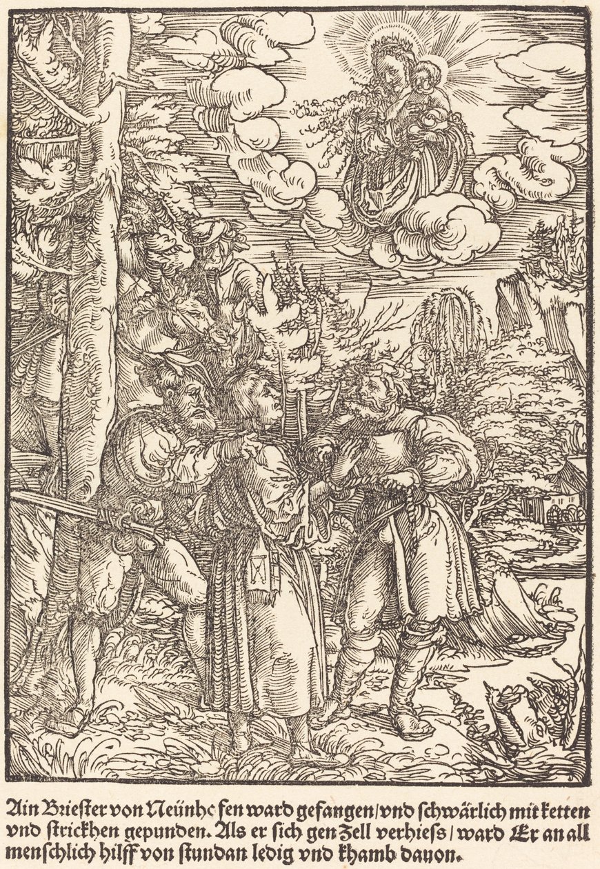 Ain Briester von Neunhe... autorstwa Master of the Miracles of Mariazell
