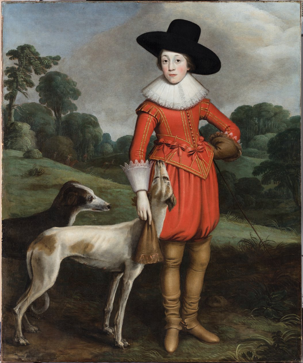 Portret Wilhelma II, księcia Orańskiego, jako chłopca (olej na płótnie) autorstwa Master of the Monteviot Boy in Red