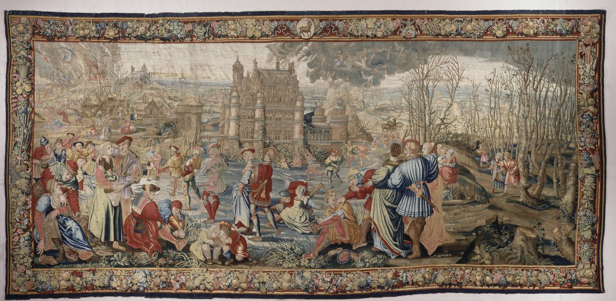 Zima, z serii „Pory roku Lucasa”, ok. 1535 (wełna i jedwab) autorstwa Master of the Months of Lucas Master of the Months of Lucas