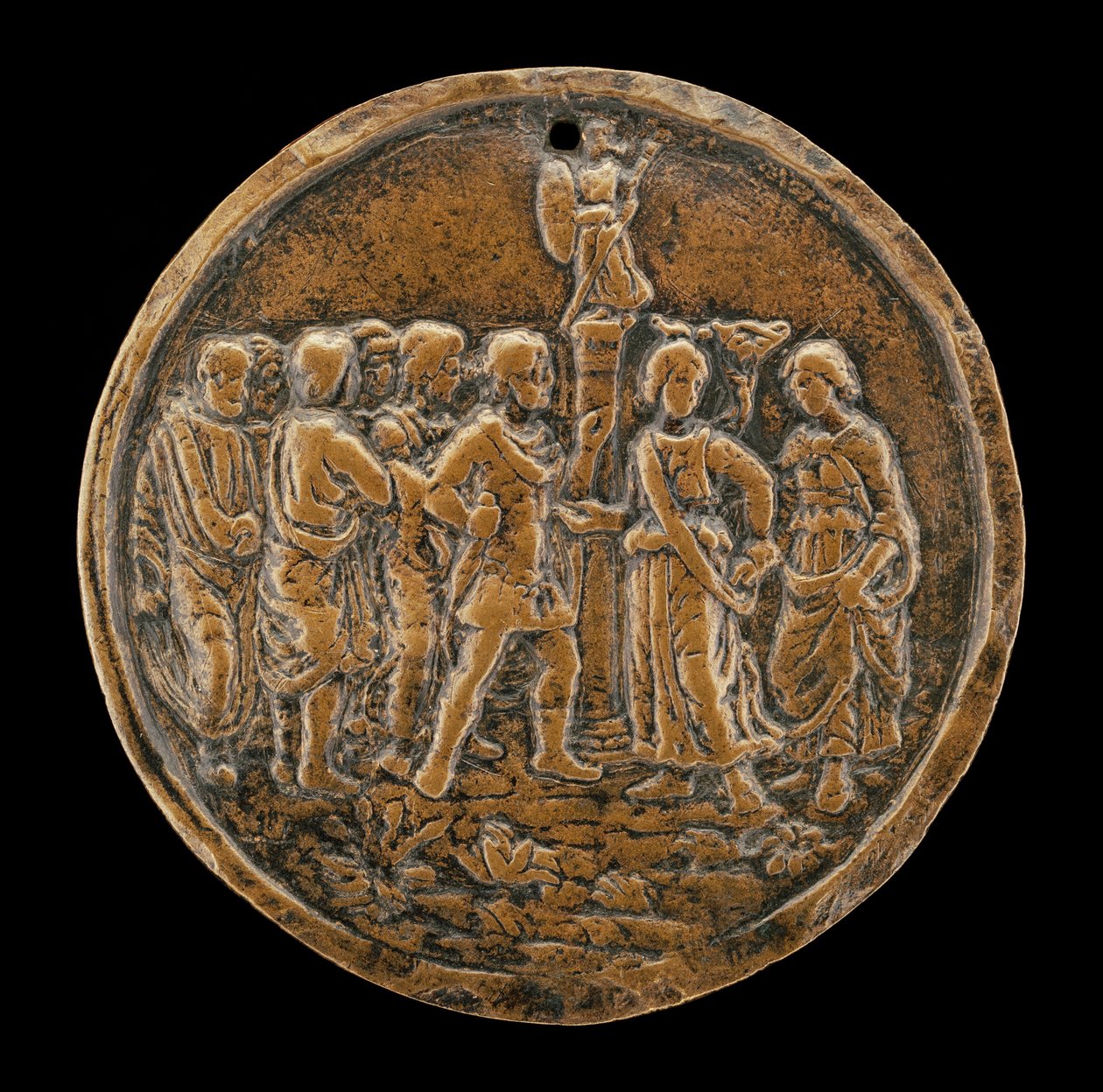 Ofiara Ifigenii, czwarta ćw. XV w. autorstwa Master of the Orpheus Legend