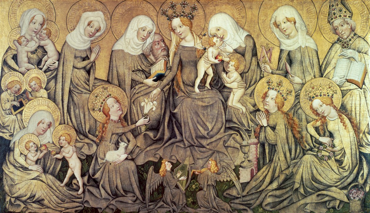 Centralny panel Ołtarza Ortenberg, c1410-1420 autorstwa Master of the Ortenberg Altar