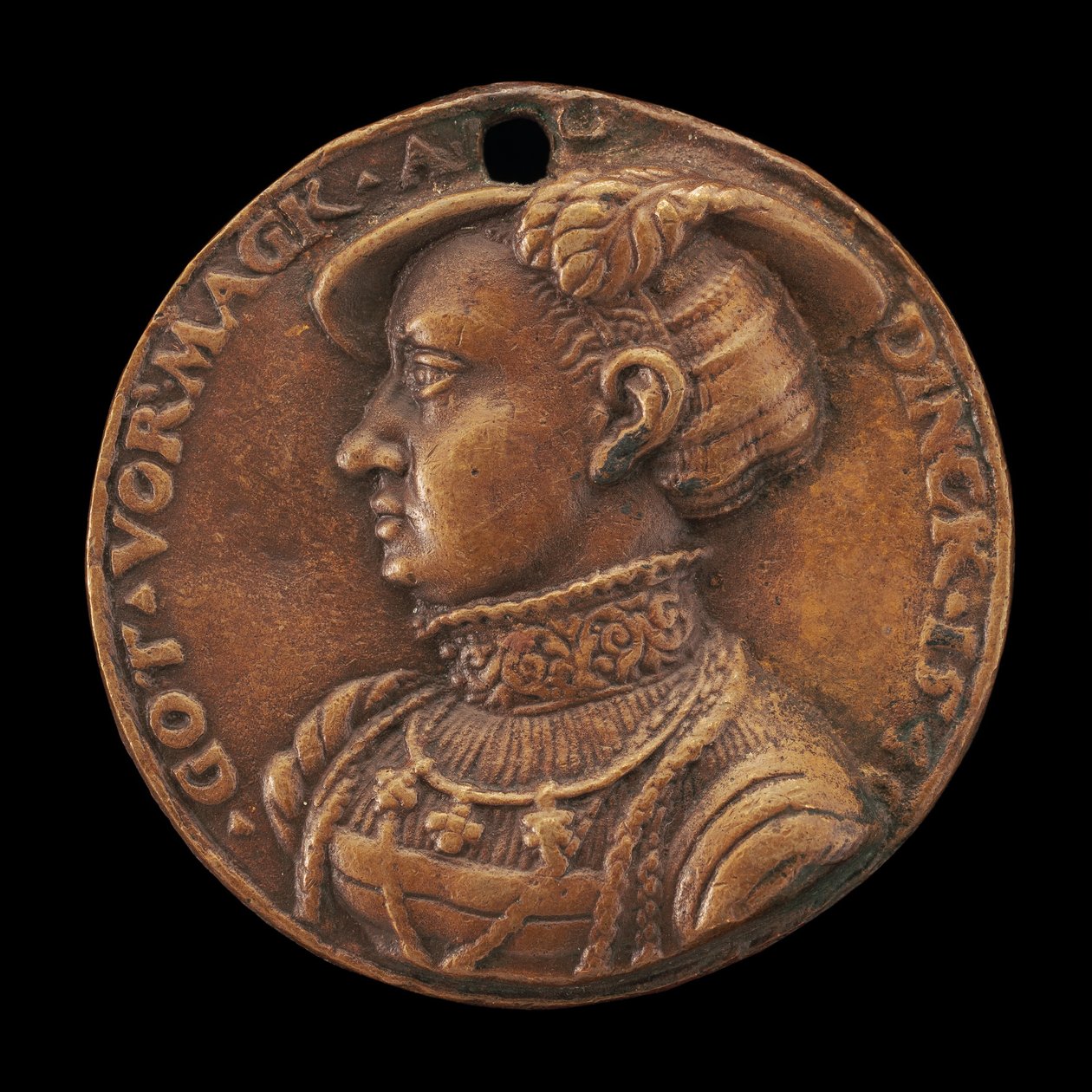 Emilia Saska, 1516-1591, Margrabina Brandenburgii-Ansbach [awers], 1540. autorstwa Master of the Pistorius Medal