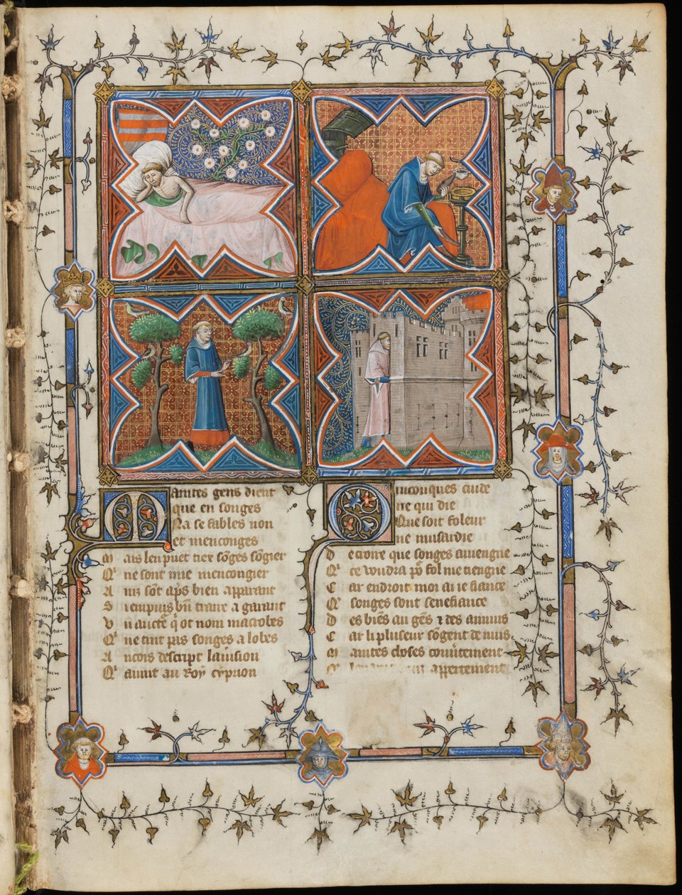 Miniatura z rękopisu Roman de la Rose autorstwa Guillaume de Lorris i Jean de Meun, 1353 autorstwa Master of the Rose novels