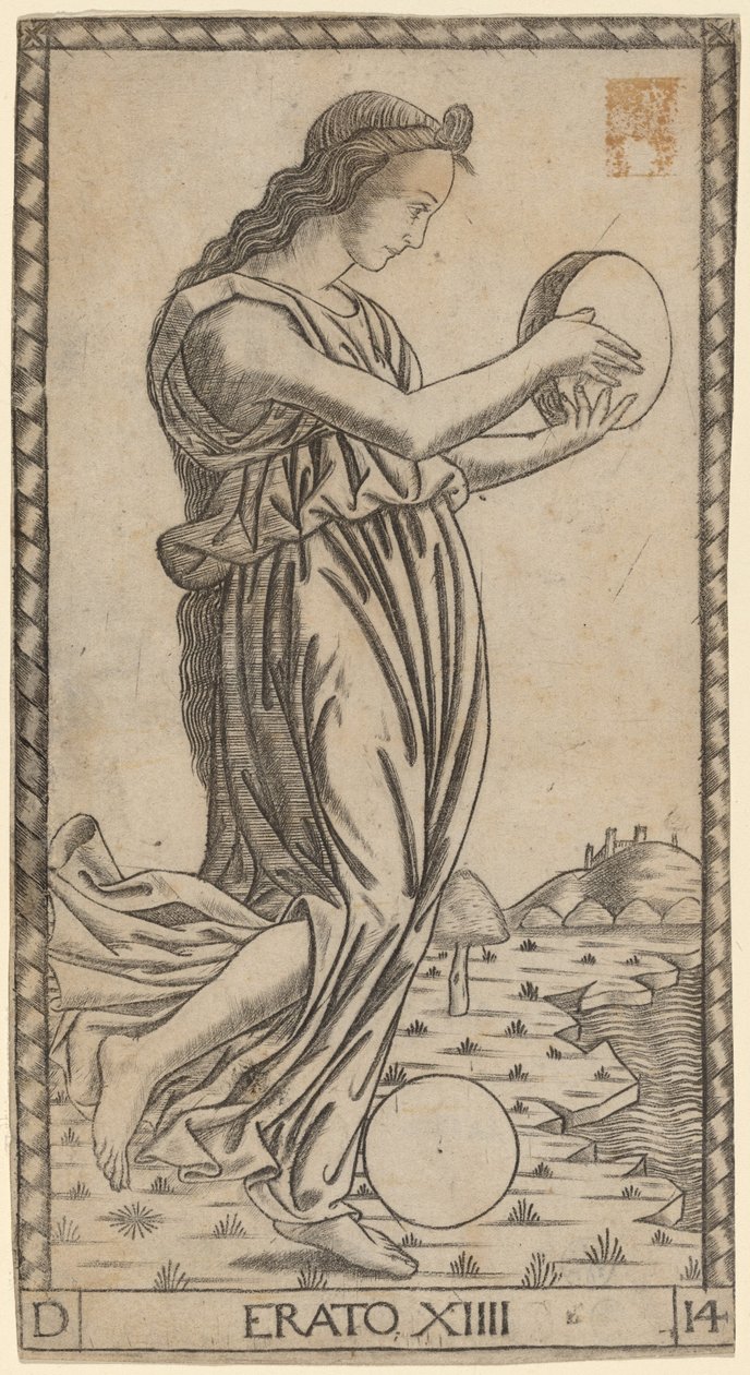 Erato autorstwa Master of the S Series Tarocchi