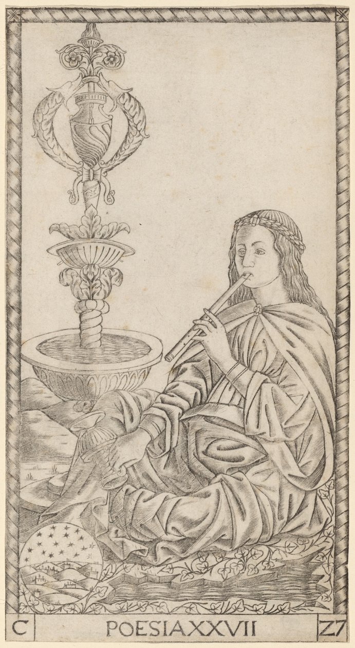 Poezja (poezja) autorstwa Master of the S Series Tarocchi