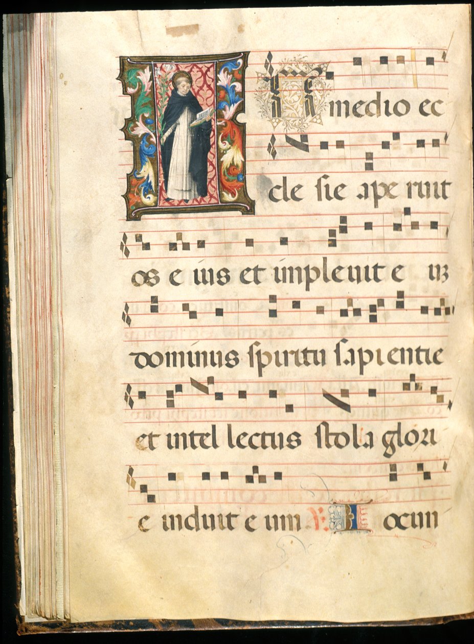 Folio z gradientu, koniec XV w. (atrament, tempera i złoto płatkowe na pergaminie) autorstwa Master of the Saluces Hours (attr. to)