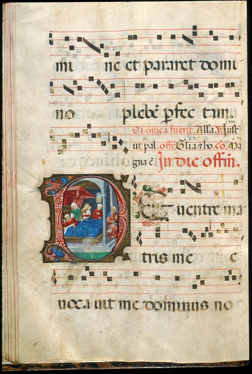 Folio z gradientu, koniec XV w. (atrament, tempera i złoto płatkowe na pergaminie) autorstwa Master of the Saluces Hours (attr. to)